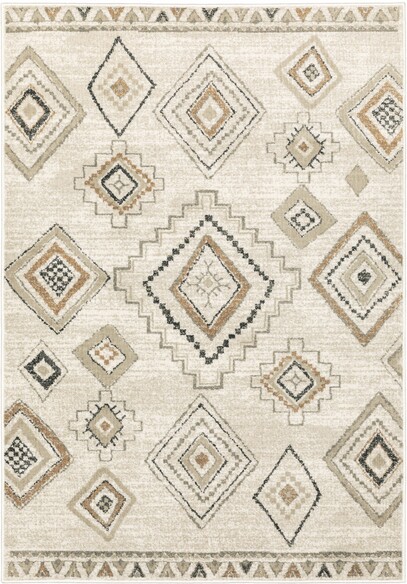 Oriental Weavers Georgia 660B0 Ivory and  Orange