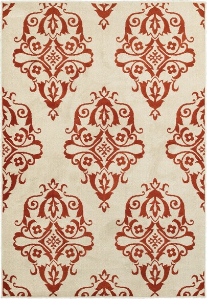 Oriental Weavers Jayden 7412D Ivory and  Rust