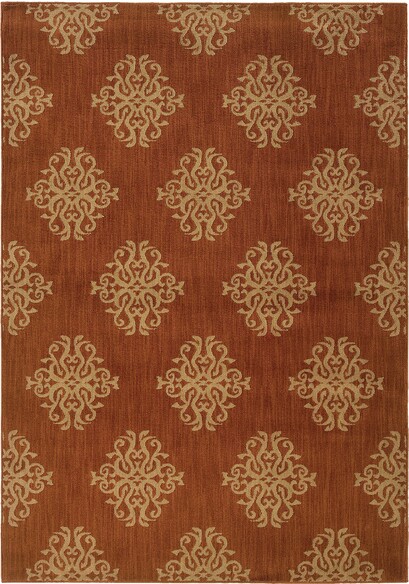 Oriental Weavers Kasbah 3835B Orange and  Beige