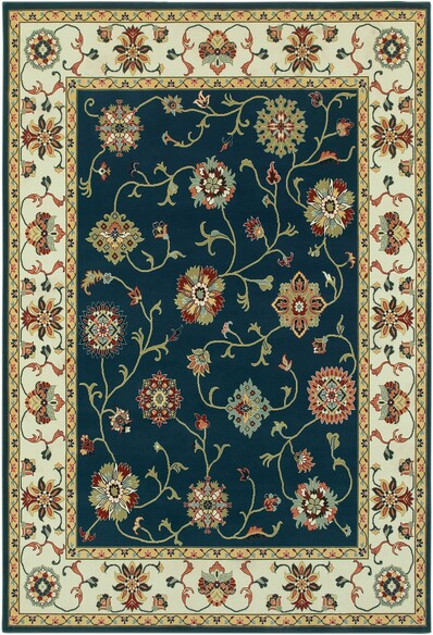 Oriental Weavers Kashan 2336B Navy and  Ivory