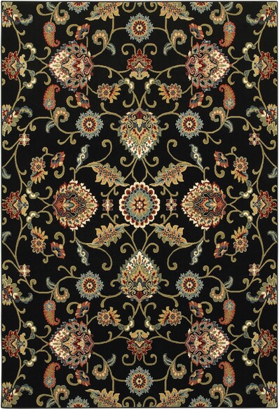 Oriental Weavers Kashan 9946K Black and  Multi