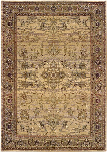 Oriental Weavers Kharma 836Y1 Beige and  Green