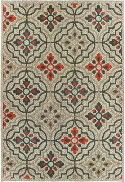 Oriental Weavers Latitude 709Y3 Grey and  Orange