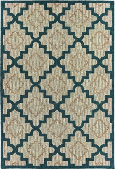 Oriental Weavers Latitude 804I3 Grey and  Teal