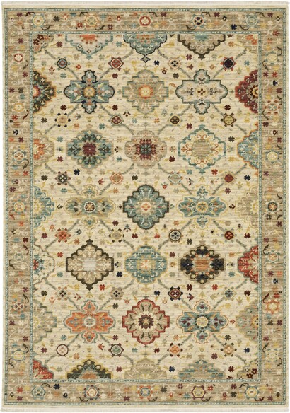 Oriental Weavers Lilihan 4601W Beige and  Multi