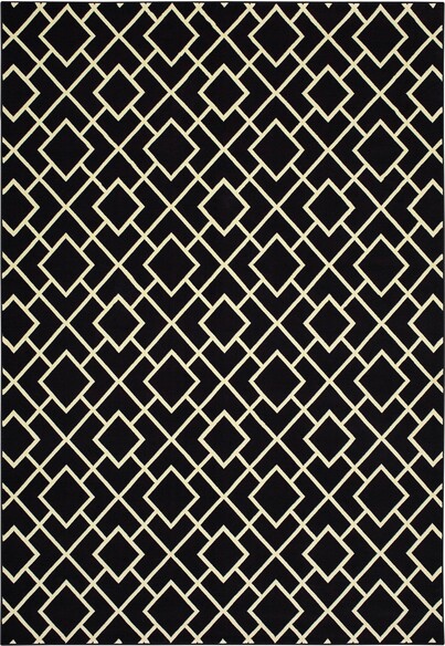 Oriental Weavers Luna 8123B Black and  Ivory