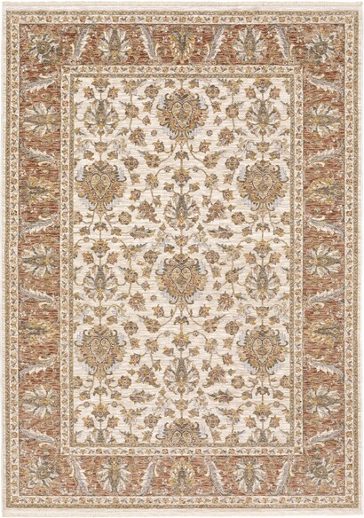 Oriental Weavers Maharaja 5091Q Rust and  Ivory