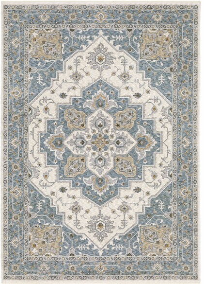 Oriental Weavers Maharaja 051F1 Blue and  Ivory