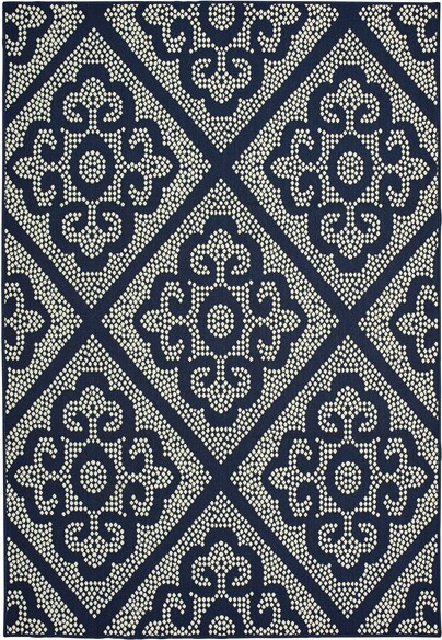 Oriental Weavers Marina 3804B Navy and  Ivory