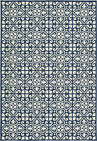 Oriental Weavers Marina 5927B Ivory and  Navy