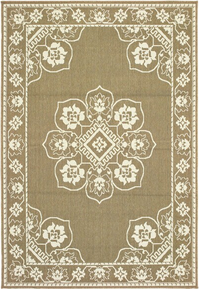 Oriental Weavers Marina 7764J Tan and  Ivory