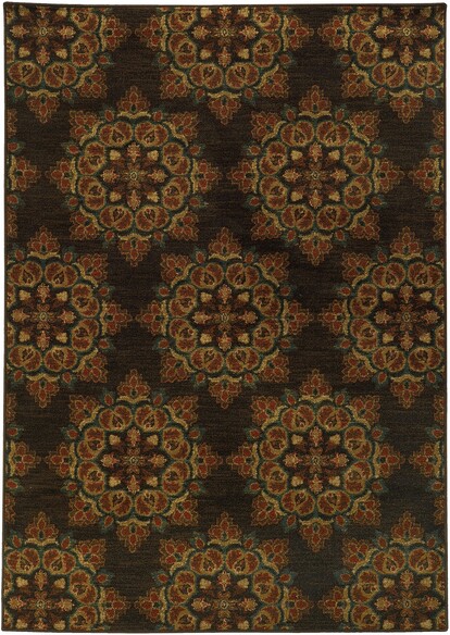 Oriental Weavers Parker 5495C Brown and  Blue