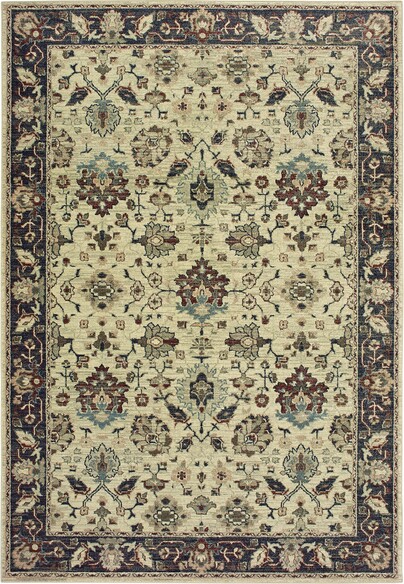 Oriental Weavers Raleigh 8026E Ivory and  Navy