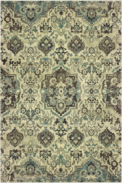 Oriental Weavers Raleigh 8027J Ivory and  Grey