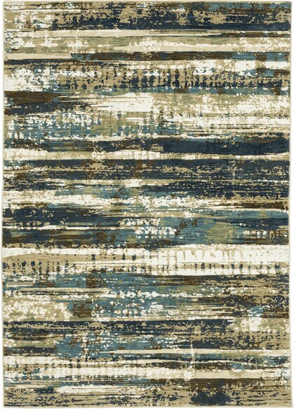 Oriental Weavers Reed RE02A Beige and  Blue