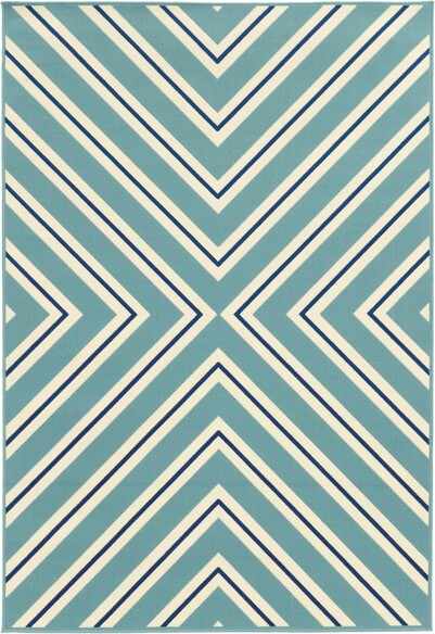 Oriental Weavers Riviera 4589J Blue and  Ivory