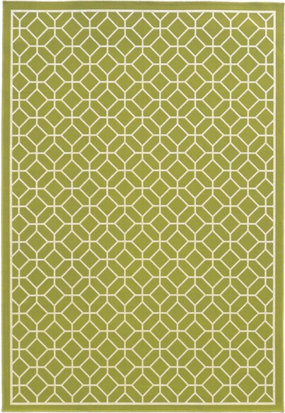 Oriental Weavers Riviera 4771B Pea Green and  Ivory