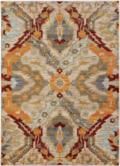 Oriental Weavers Sedona 6357A Beige and  Orange