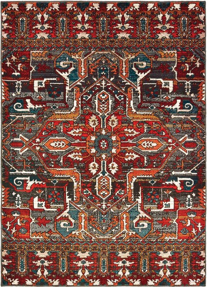 Oriental Weavers Sedona 9575A Red and  Orange