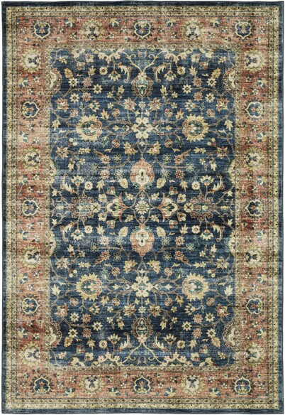 Oriental Weavers Sumter SUM04 Blue and  Rust