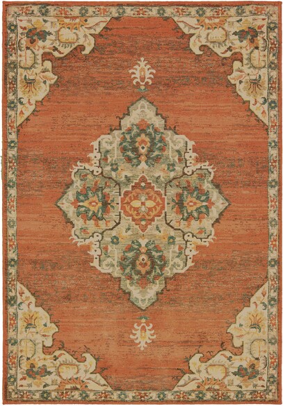 Oriental Weavers Toscana 9568B Orange and  Grey