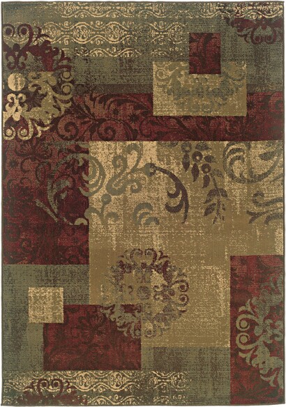 Oriental Weavers Tybee 851U Green and Red