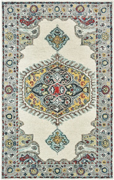 Oriental Weavers Zahra 75505 Ivory and  Grey