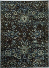 Oriental Weavers Andorra 7124A Navy and  Blue