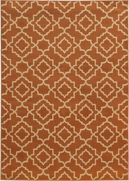 Oriental Weavers Ella 5185F Orange and  Beige