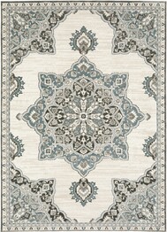 Oriental Weavers Ellington ELL01 Ivory and  Blue