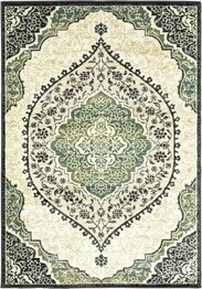 Oriental Weavers Evandale 9850B Ivory and  Navy