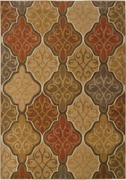 Oriental Weavers Kasbah 3832C Orange and  Gold