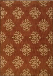 Oriental Weavers Kasbah 3835B Orange and  Beige