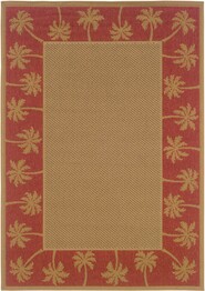 Oriental Weavers Lanai 606C8 Beige and  Red