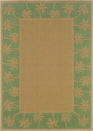 Oriental Weavers Lanai 606F6 Beige and  Green