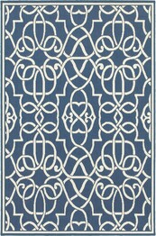 Oriental Weavers Meridian 2205B Navy and  Ivory