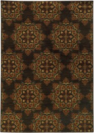 Oriental Weavers Parker 5495C Brown and  Blue