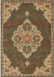 Oriental Weavers Toscana 9568C Charcoal and  Orange