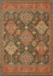 Oriental Weavers Toscana 9570B Charcoal and  Orange