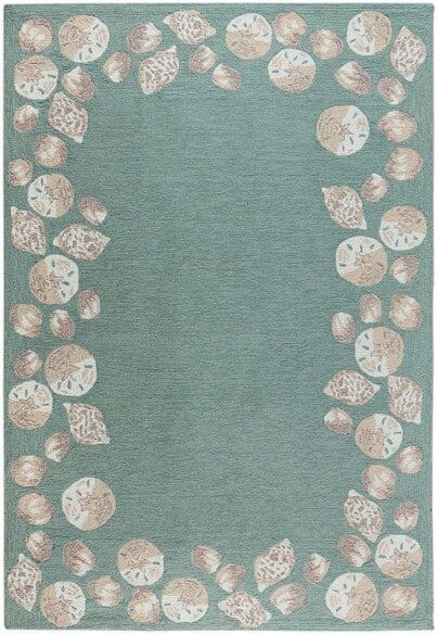 Trans Ocean Capri Seashell Border Aqua 1723/04