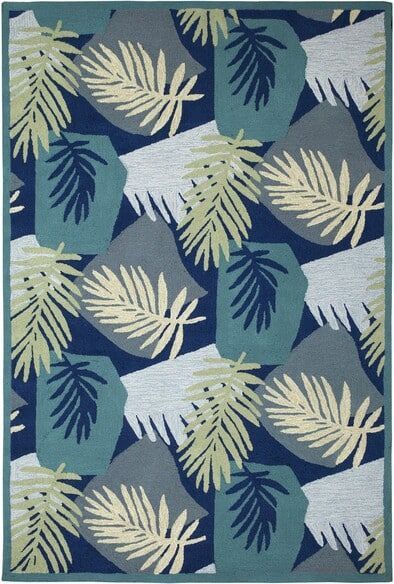 Trans Ocean Capri Patchwork Palms Navy 1733/33