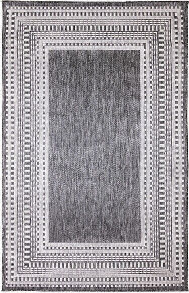 Trans Ocean Malibu Etched Border Charcoal 8228/47