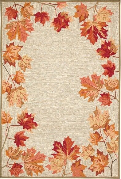 Trans Ocean Ravella Falling Leaves Border Natural 2303/12