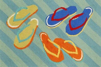 Trans Ocean Frontporch Flip Flops Blue 1405/03