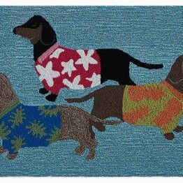 Trans Ocean Frontporch Tropical Hounds Multi 1583/44