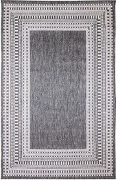 Trans Ocean Malibu Etched Border Charcoal 8228/47