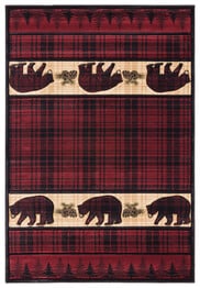 United Weavers Cottage Bear Stone Burgundy