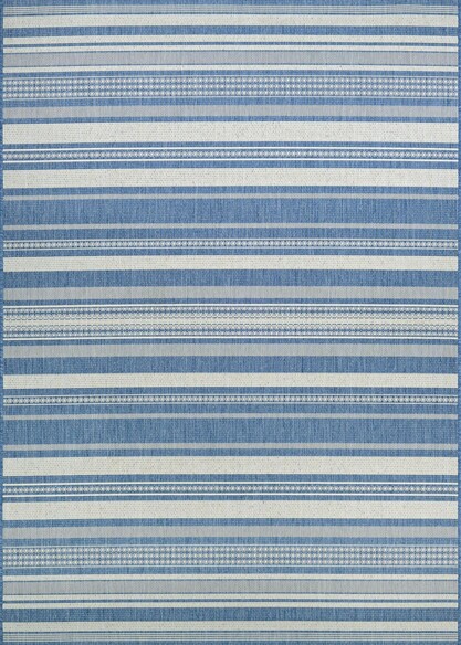 Couristan Recife Gazebo Stripe and Champ, Blue Champ and Blue 53131212