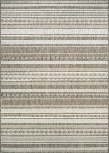 Couristan Recife Gazebo Stripe and Champ, Taupe Champ and Taupe 53132312