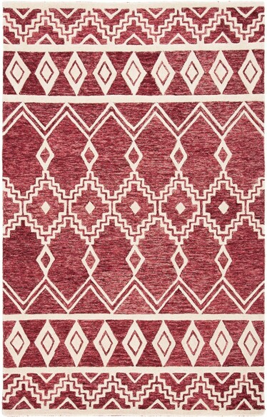 Safavieh Abstract ABT851Q Red and Ivory